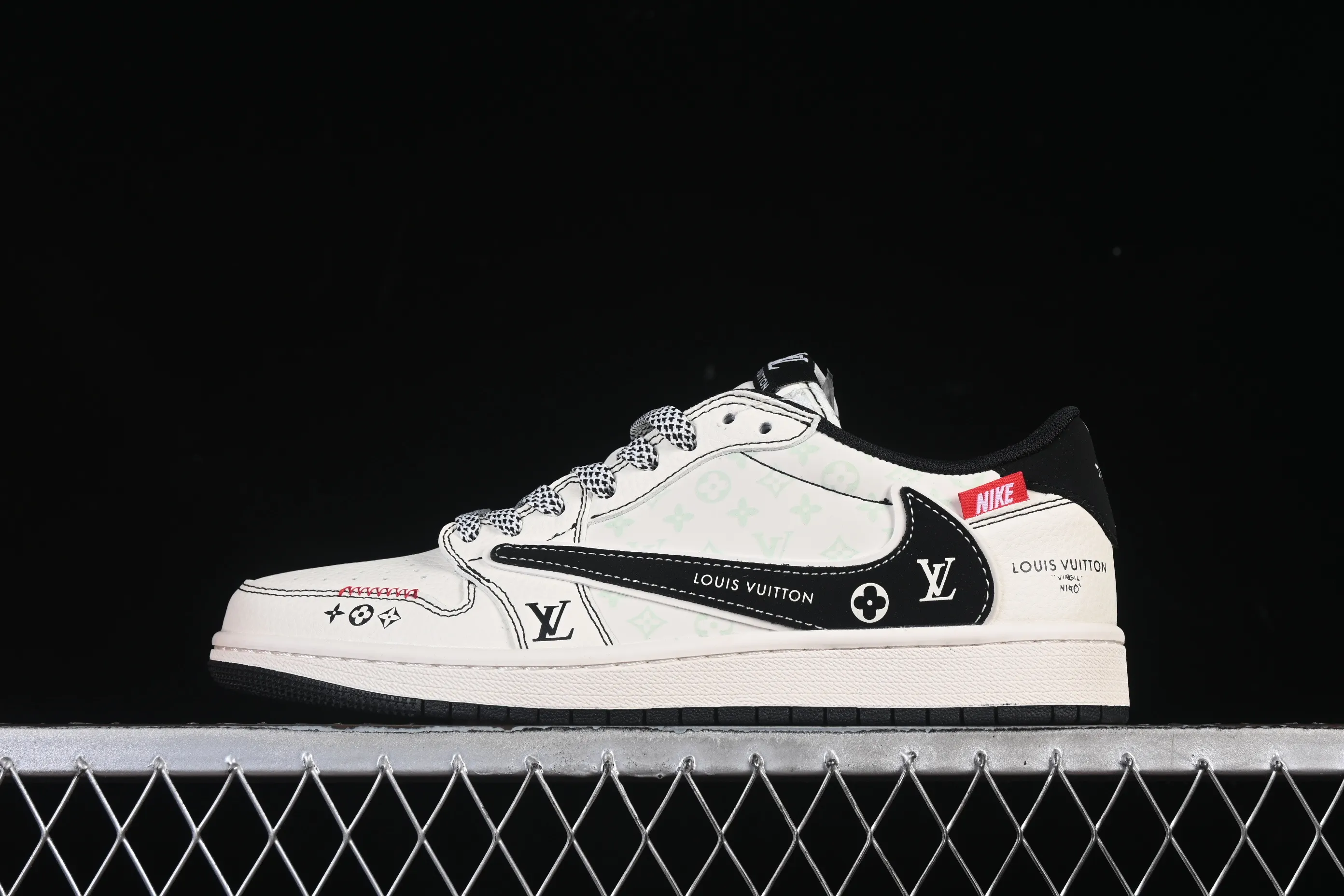 All categories Air Jordan Jordan series basketball shoes Air Jordan 1 Low High-end customized low-top sneakers Travis Scott x Fragment Design x Air Jordan 1 Low OG SP AJ1 Joe 1 LV joint black hook red label low-top cultural casual sneakers CX5050-Y30